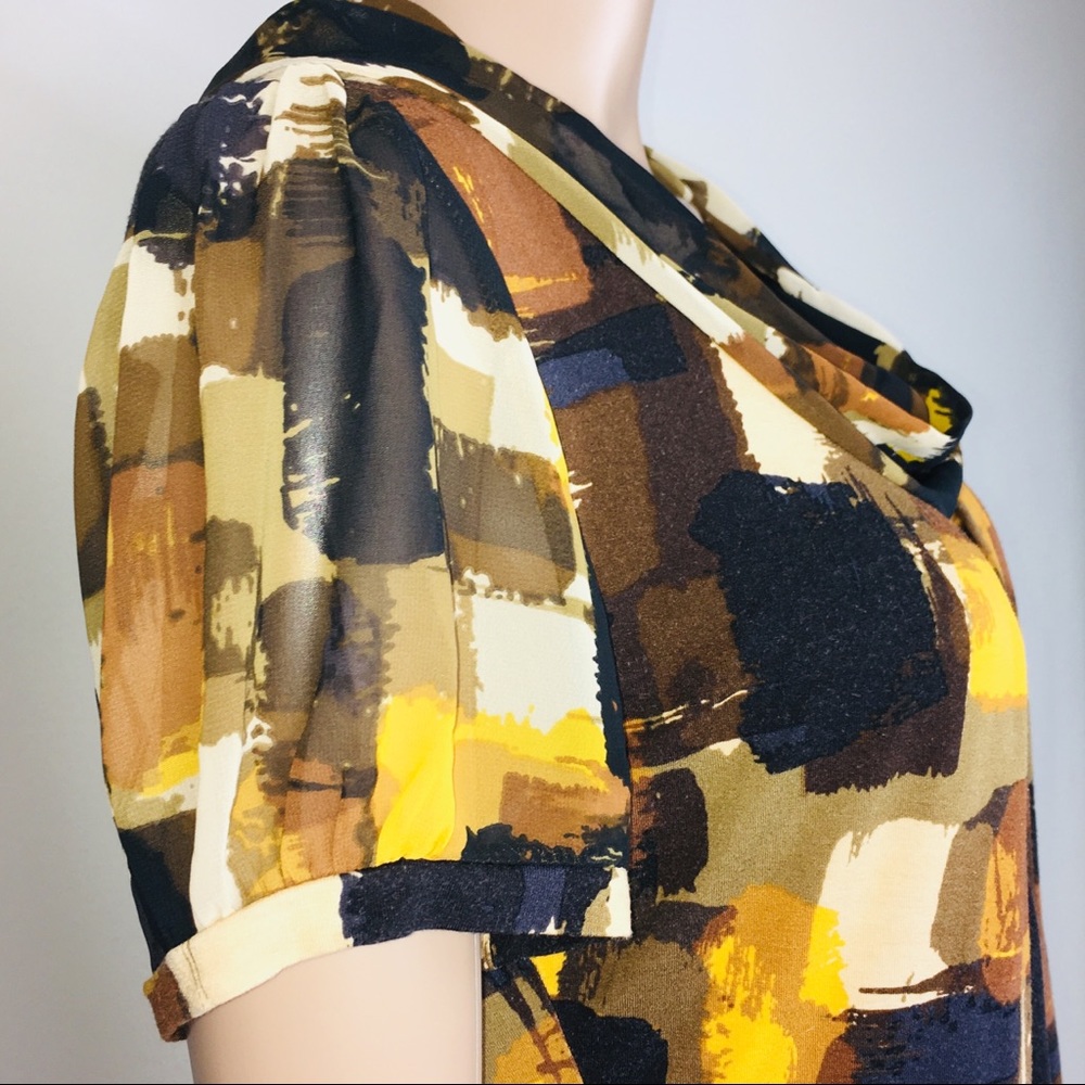 New York & Company Colorful Pattern Design Top - Picture 4 of 5
